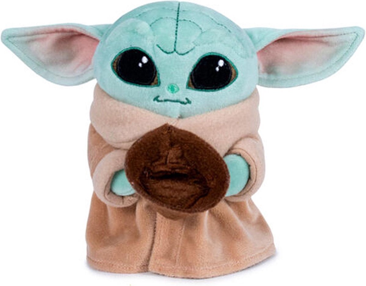 Baby Yoda Child met Bakje Pluche Knuffel Star Wars The Mandalorian 17 cm | The Child Groku - The Last Jedi Speelgoed knuffelpop voor kinderen jongens meisjes | Porg Darth Vader Luke Skywalker Storm Trooper